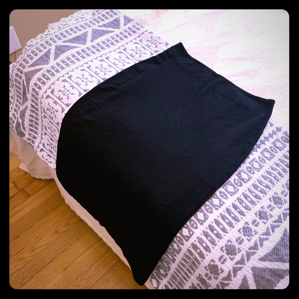 High Waisted Black Pencil Skirt